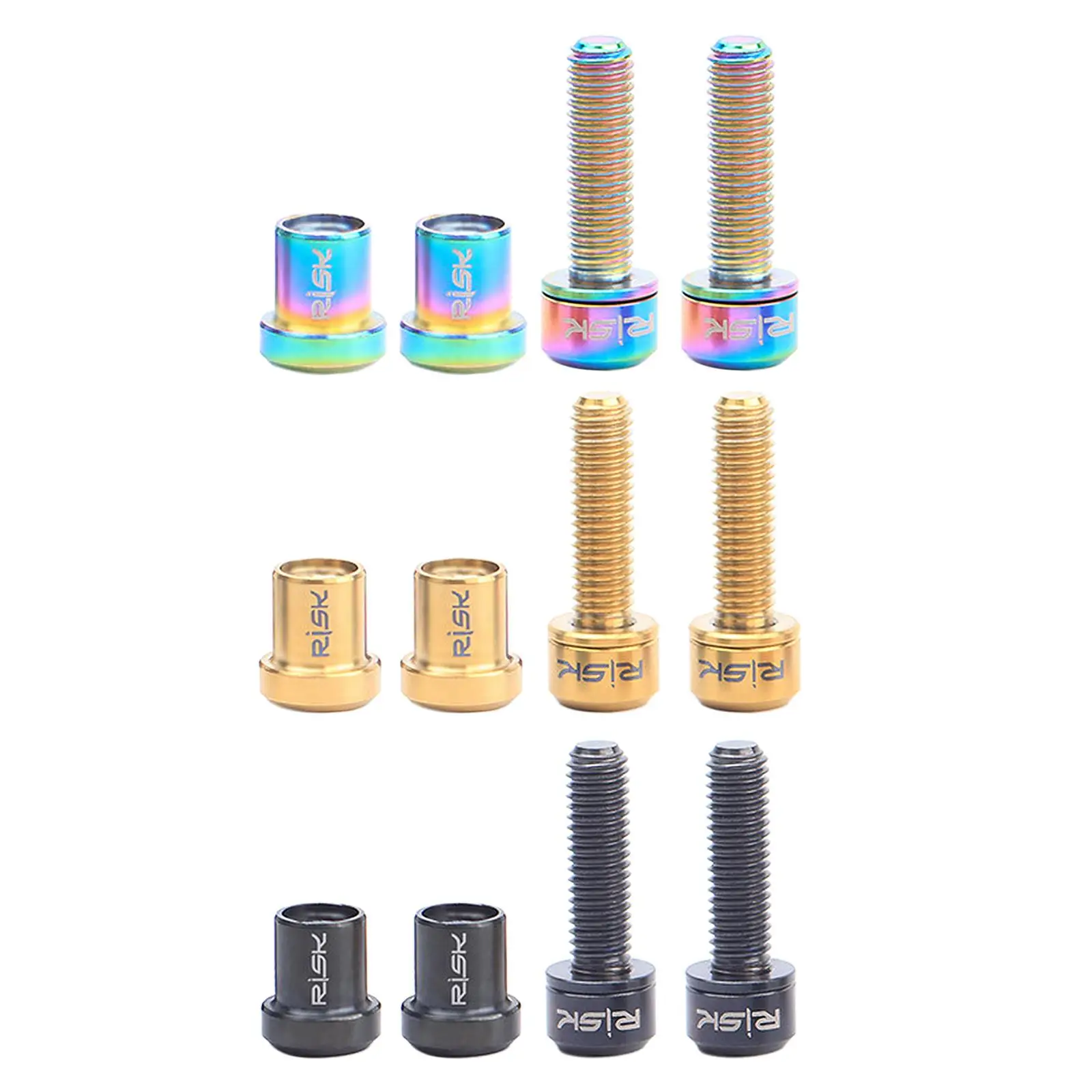 

Bike Stem Bolts Nuts Kit Titanium Alloy M5x18mm Bolts with Washer Screw for MTB Road Parts