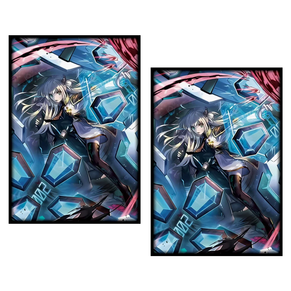 63X90mm 50PCS Foil Cute Anime Card Sleeves Japanese Size Cartoon Trading Card Protector for YGO Card Protector for Game Cards