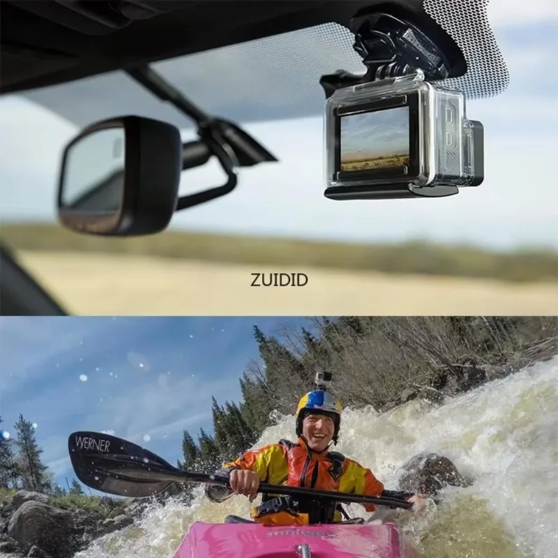 Zakrzywione płaskie samoprzylepne mocowania do GoPro Go Pro Hero 12 11 10 9 8 Xiaomi Yi 4K SJCAM Akcesoria do kamer akcji w kasku — zdjęcie 7
