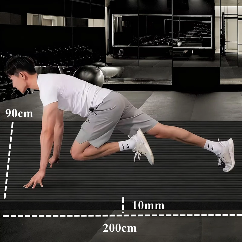

Outdoors Fitness Mat 2000x900x10mm Non-slip Indoor Yoga Mat TPE Gym Pilates Fitness Training Sport Mat for Yoga Pilates Gym