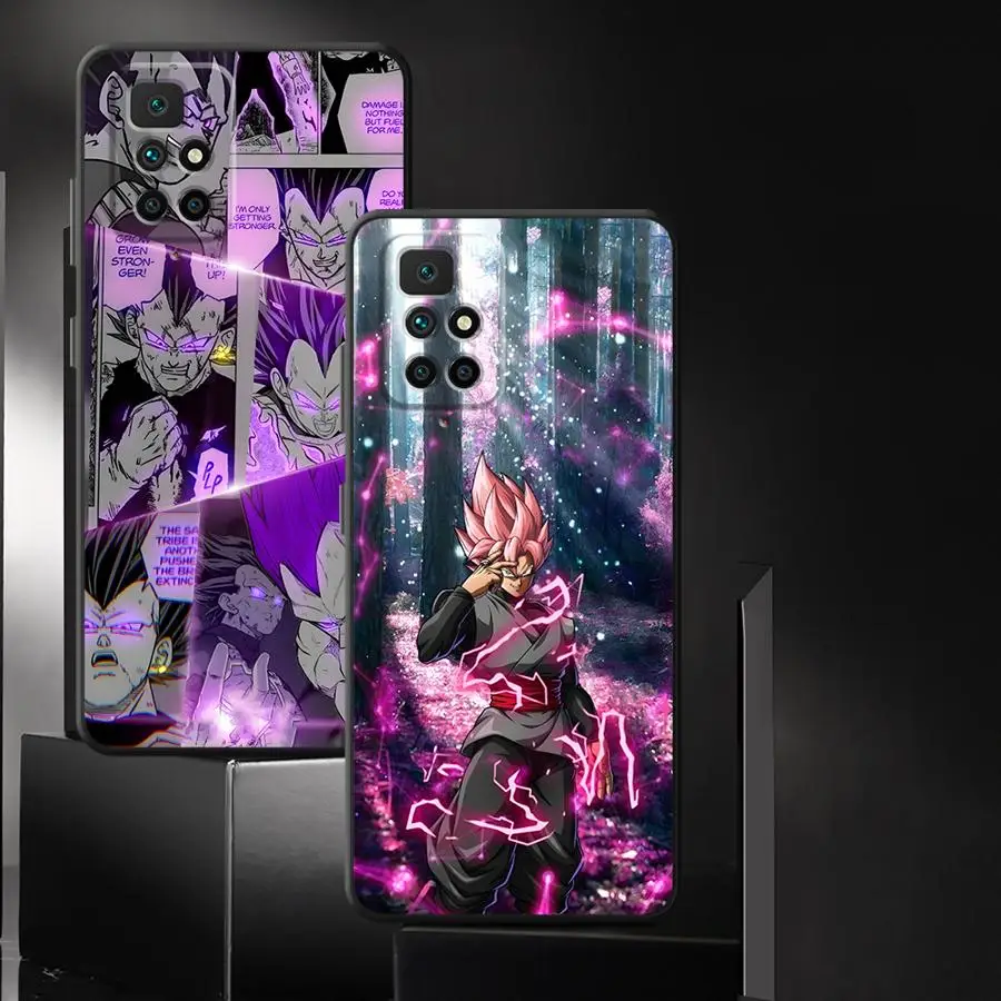 Black Soft Phone Cover Case for Xiaomi Redmi A4 A1 A2 Plus 10 A5 9 14C 12C A3 13C K40 K80 Pro Dragon Ball Super Saiyan God