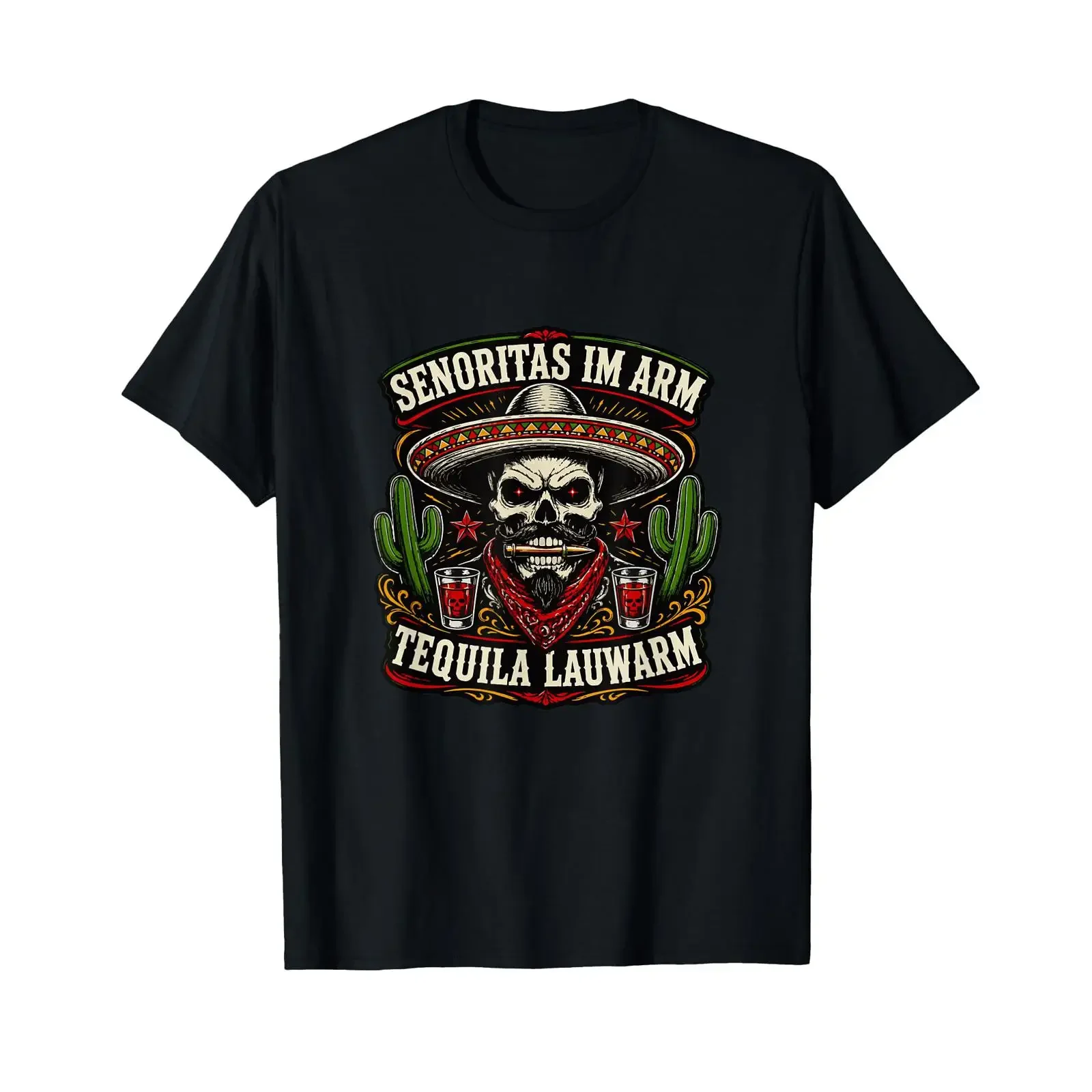 Senoritas on my arm lukewarm tequila Böhser Onkel La Familia T shirt vintage Washed graphic streetwear homme fashion
