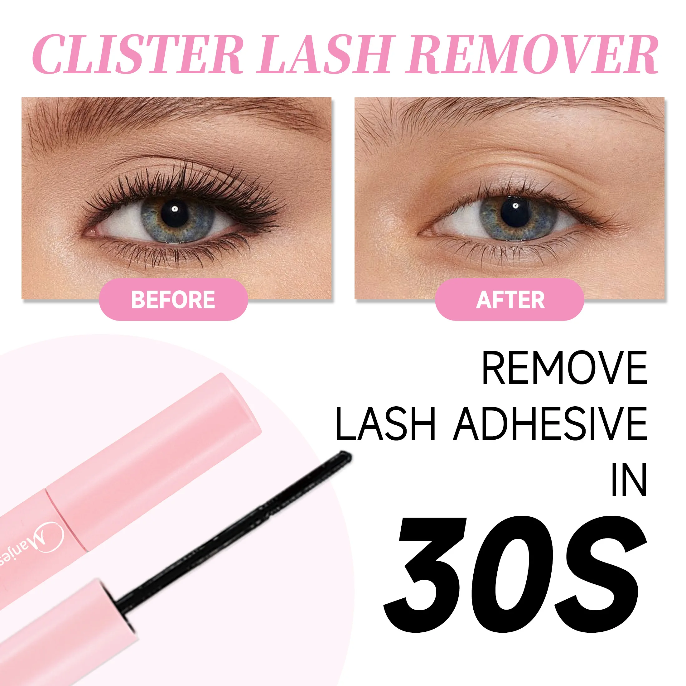 Set trucco fai da te 120 mazzi Lash Bond e Seal applicatore per la rimozione della colla per ciglia Lash Clusters extension ciglia Kit completo