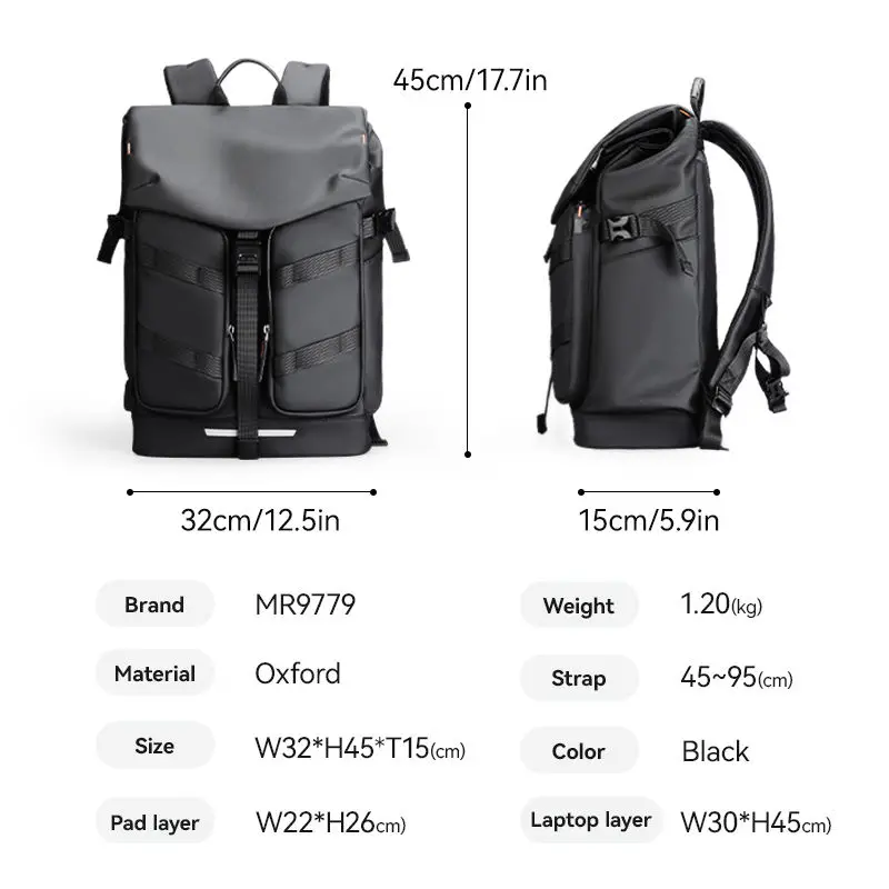 Mark Ryden Man Backpack Multifunctional Large Capacity 17 inch Laptop Bag Multi-layer Pockets School Backpack Travelling Bag