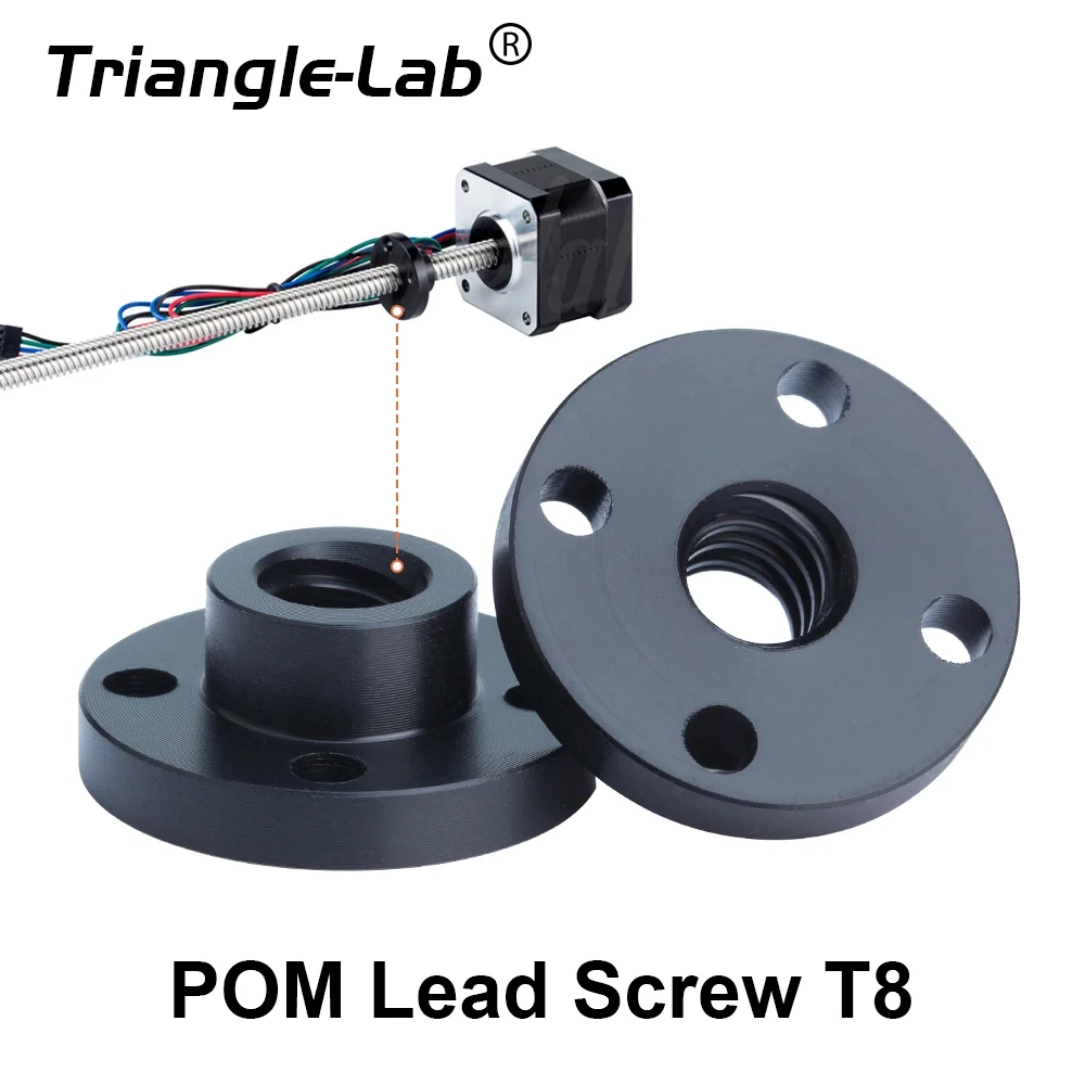 C Trianglelab POM Nut  Stepper Motor POM Lead Screw T8 x 4 / T8 x 8 For 3D Printer Prusa i3 MK3