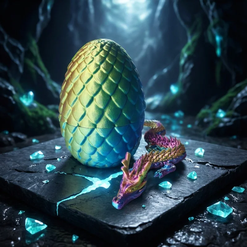 

3D-печатная модель яйца дракона, игрушка, подарок на день рождения, подвижная фигурка дракона с шарнирами, коллекционная фигурка, детская игрушка, реалистичная кукла-дракон