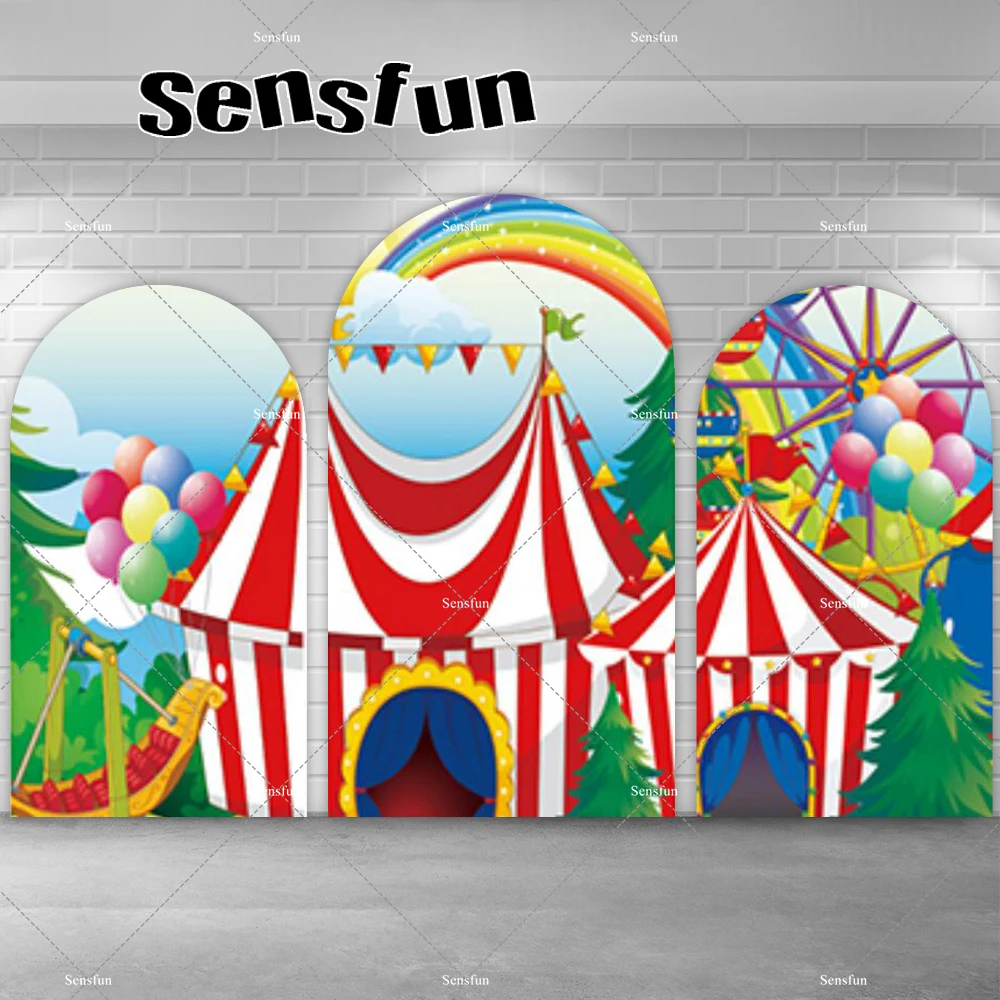 Circus Arch Backdrops For Photo Studio Playground Kids Birthday Party Chiara Wall Banner Photography Background