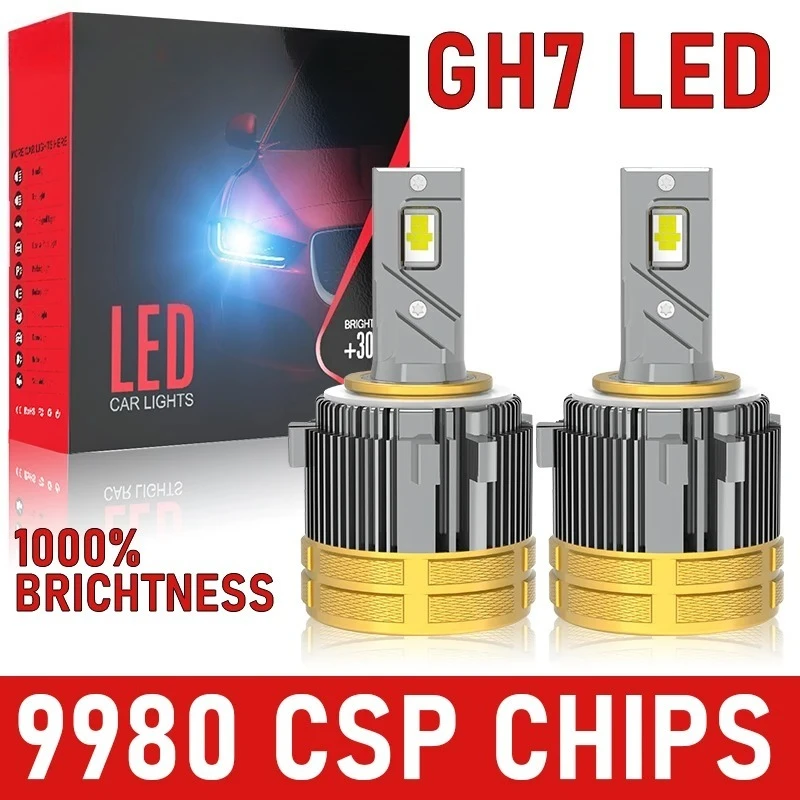 

120W G2 H7 LED Headlight GH7 LED Car Lights 9980 CSP Canbus 1:1 Size Mini Diodes 6000K Turbo Lamps Plug&Play For VW GOLF 7