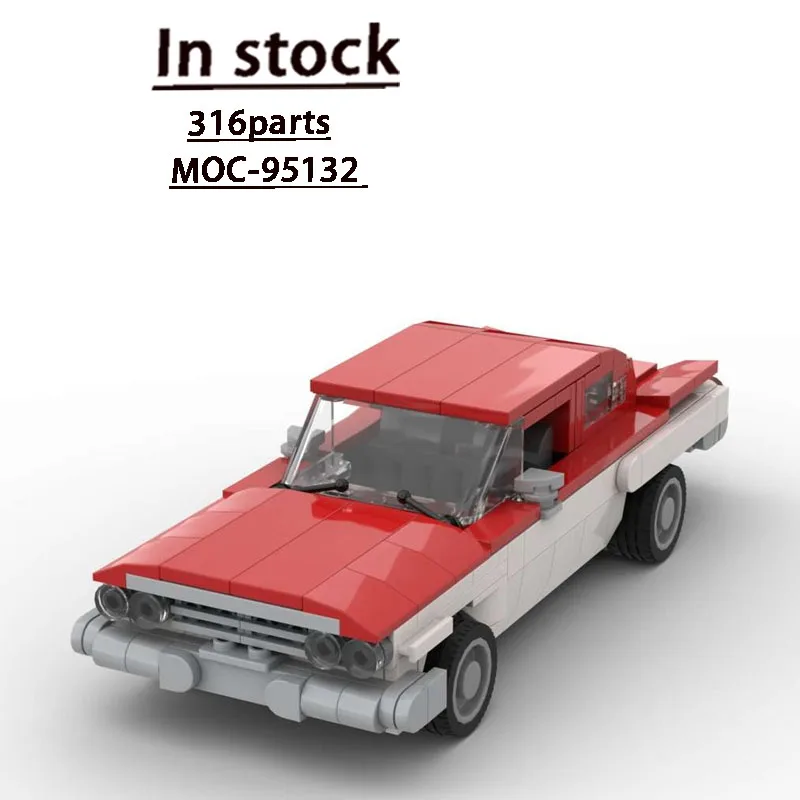 MOC-95132 Neues Sport-Modellbausatz-Set mit ikonischem roten Supersportwagen, 316 Teile, kreatives Geburtstagsgeschenk-Spielzeug für Jungen und Kinder
