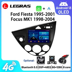 Android 14 Car Radio For Ford Fiesta 1995-2001 Focus MK1 1998-2004 Carplay Android Auto Multimedia Player DSP GPS FM Autoradio