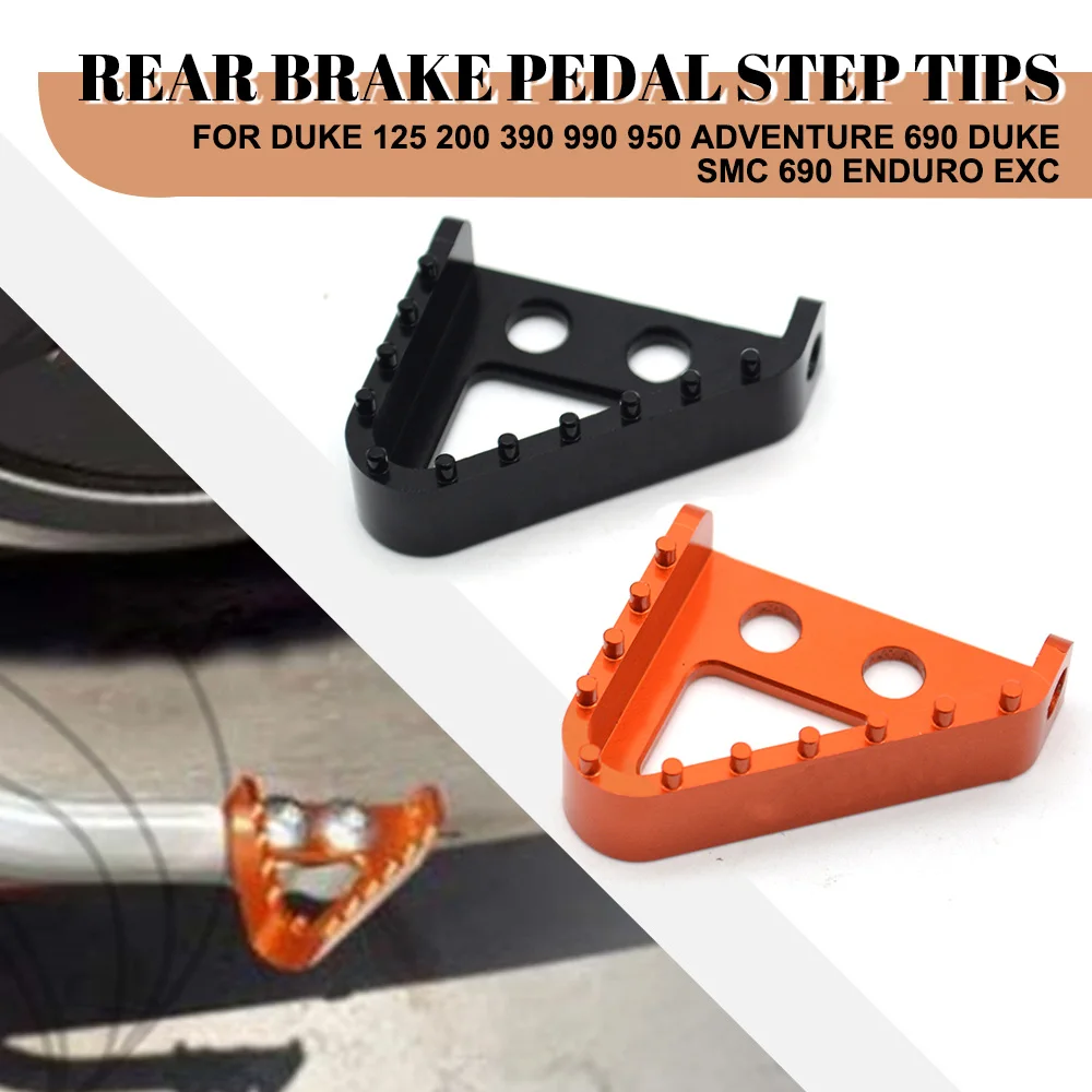 

Motorcycle CNC Billet Aluminum Rear Brake Pedal Step Tips For KTM Duke 125 200 390 990 950 ADVENTURE 690 DUKE SMC 690 ENDURO EXC