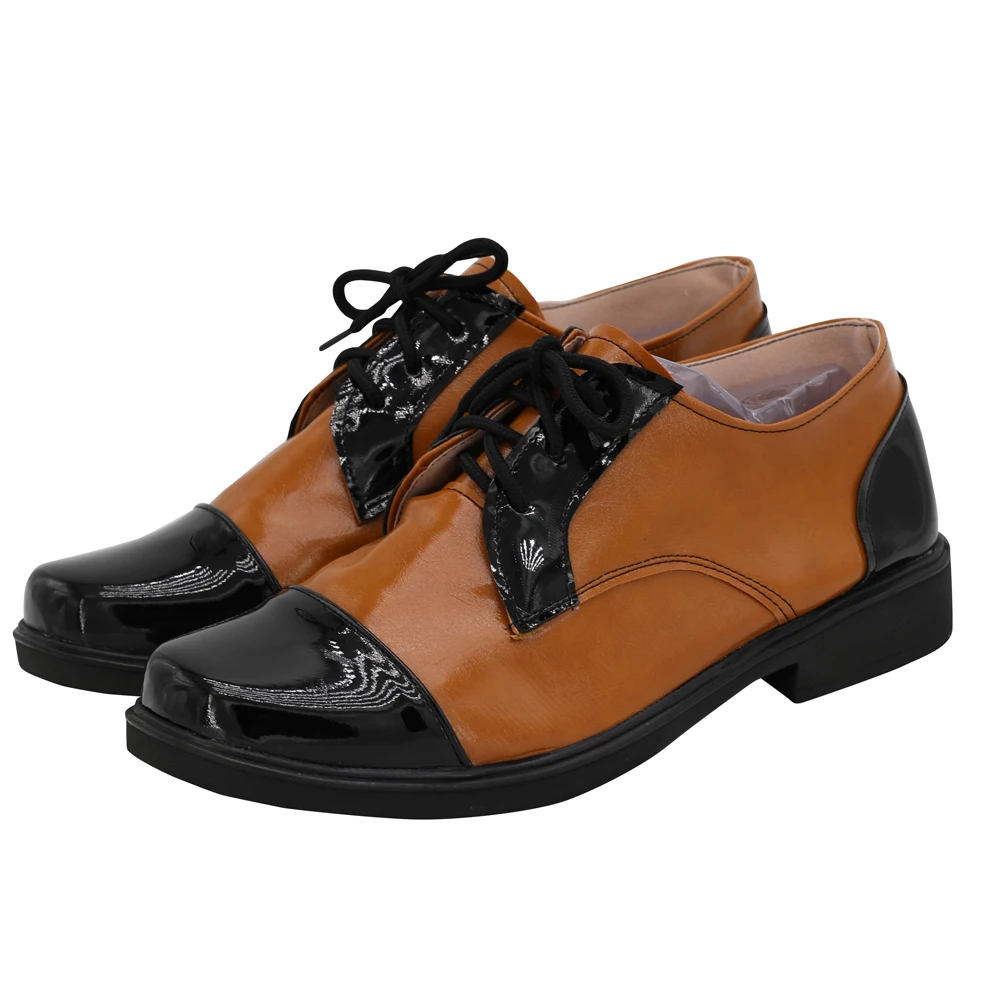 Joker Male Cosplay Shoes Costume Accessories Movie Super Villain Disguise Leather Shoes Men Halloween Fantasia Footwear