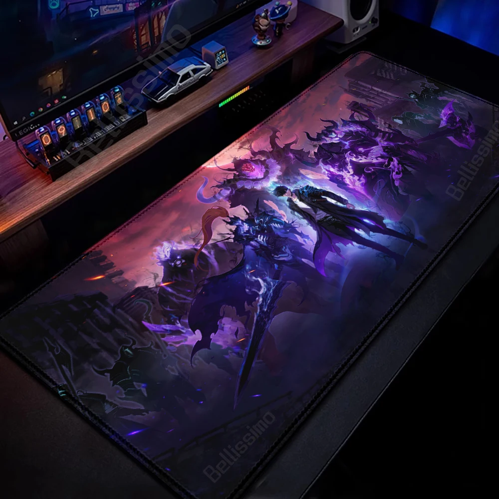 Anime Solo Leveling Mousepad HD Printing Computer Gamer Locking Edge Non-slip Mouse Pad XXL 90x40cm PC Keyboard Desk Pad Playmat
