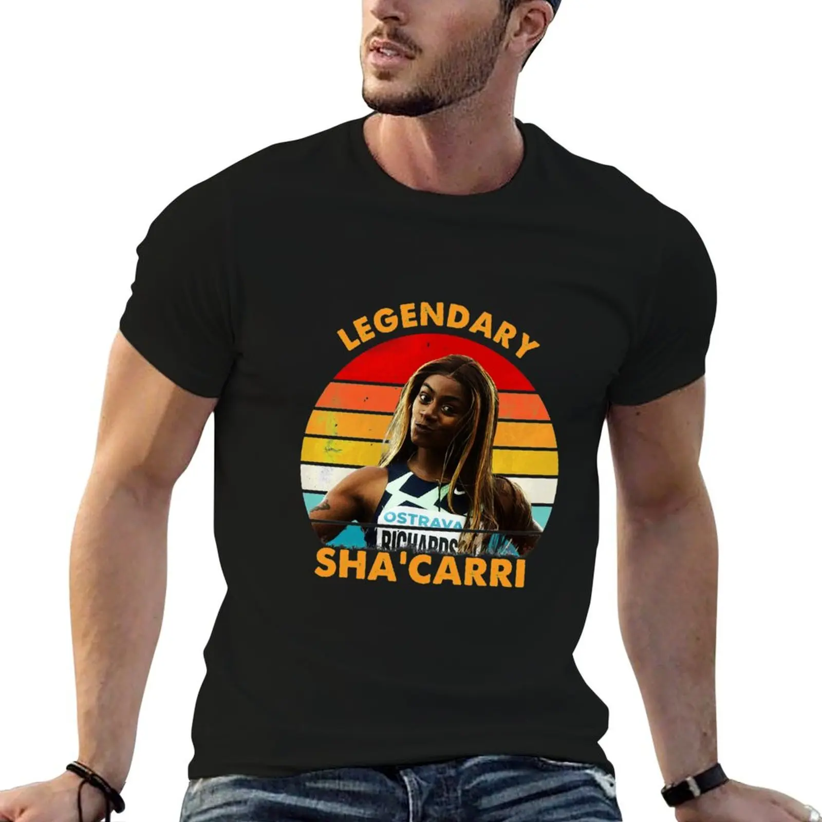 Sha'Carri Richardson Track and Field USA T-Shirt customs design your own kawaii clothes t shirt for men