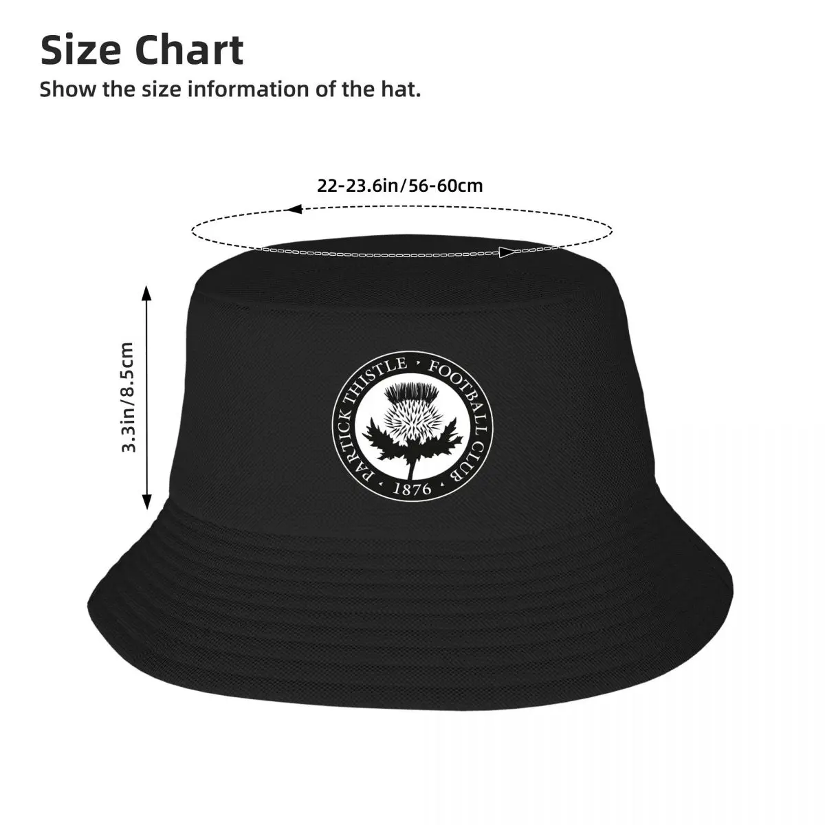 Partick Thistle Scottish Football Sports Fans Bucket Hats Panama Hat Children Bob Hats Outdoor Fisherman Hats Unisex Caps