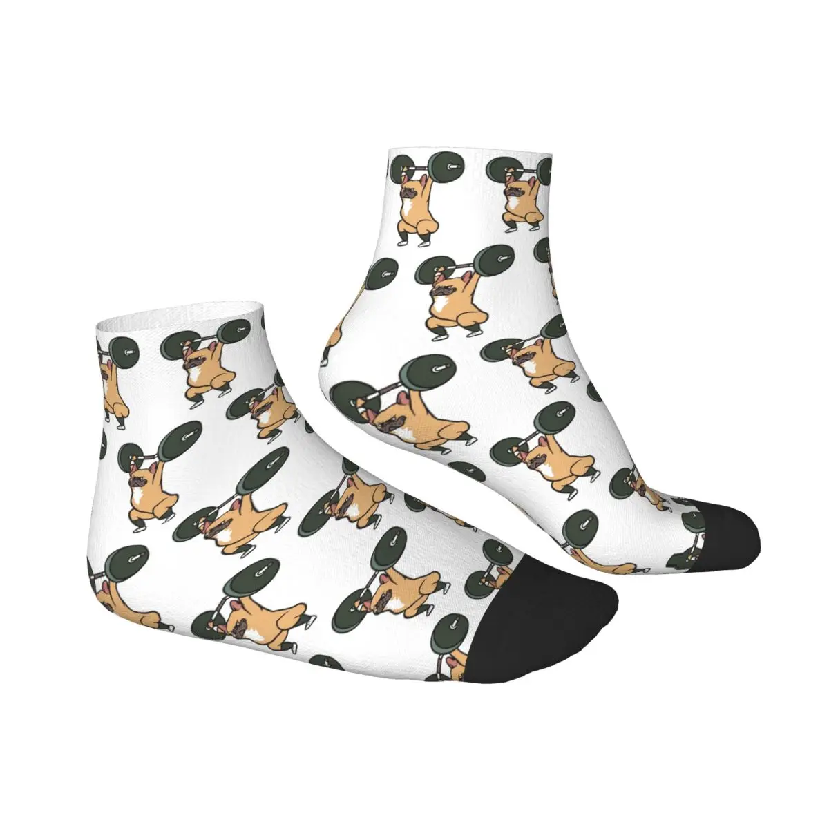 The Snatch Weightlifting French Bulldog Socks Harajuku Stockings All Season Socks Accessories for Unisex Birthday Present