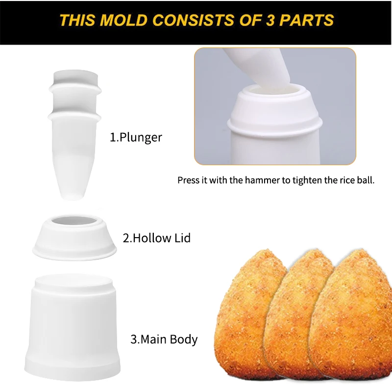 PGY Arancini-Hersteller DIY Reisbällchen-Form Sushi-Maker-Form Werkzeug – Detail 3
