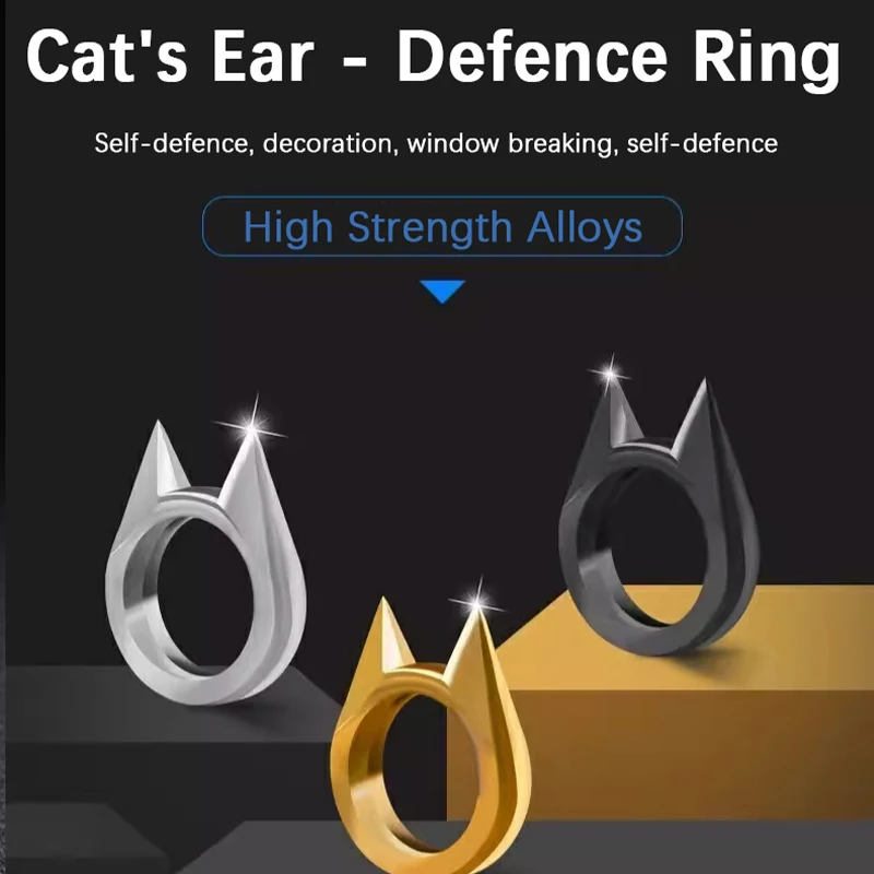 Defensive ring female stealth men multifunctional defense weapon self-defense attack escape self-rescue girls anti-wolf