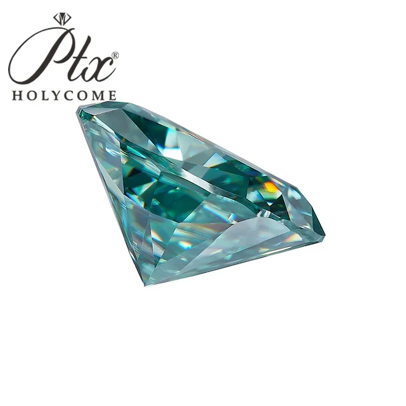 New Green Brilliant Square Elongate Cushion Cut Moissanite Diamond Tester Loose Gemstone Manufacture Supply DIY GRA Certificate