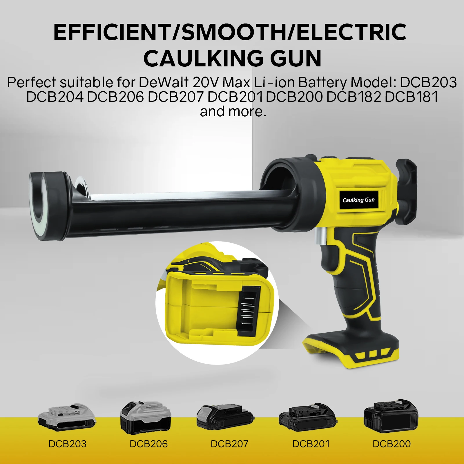 مسدس السد الكهربائي اللاسلكي لبطارية ماكيتا/ديوالت/ميلووكي مع ضوء LED 4 مسدس لاصق بسرعات قابلة للتعديل (بدون بطارية)