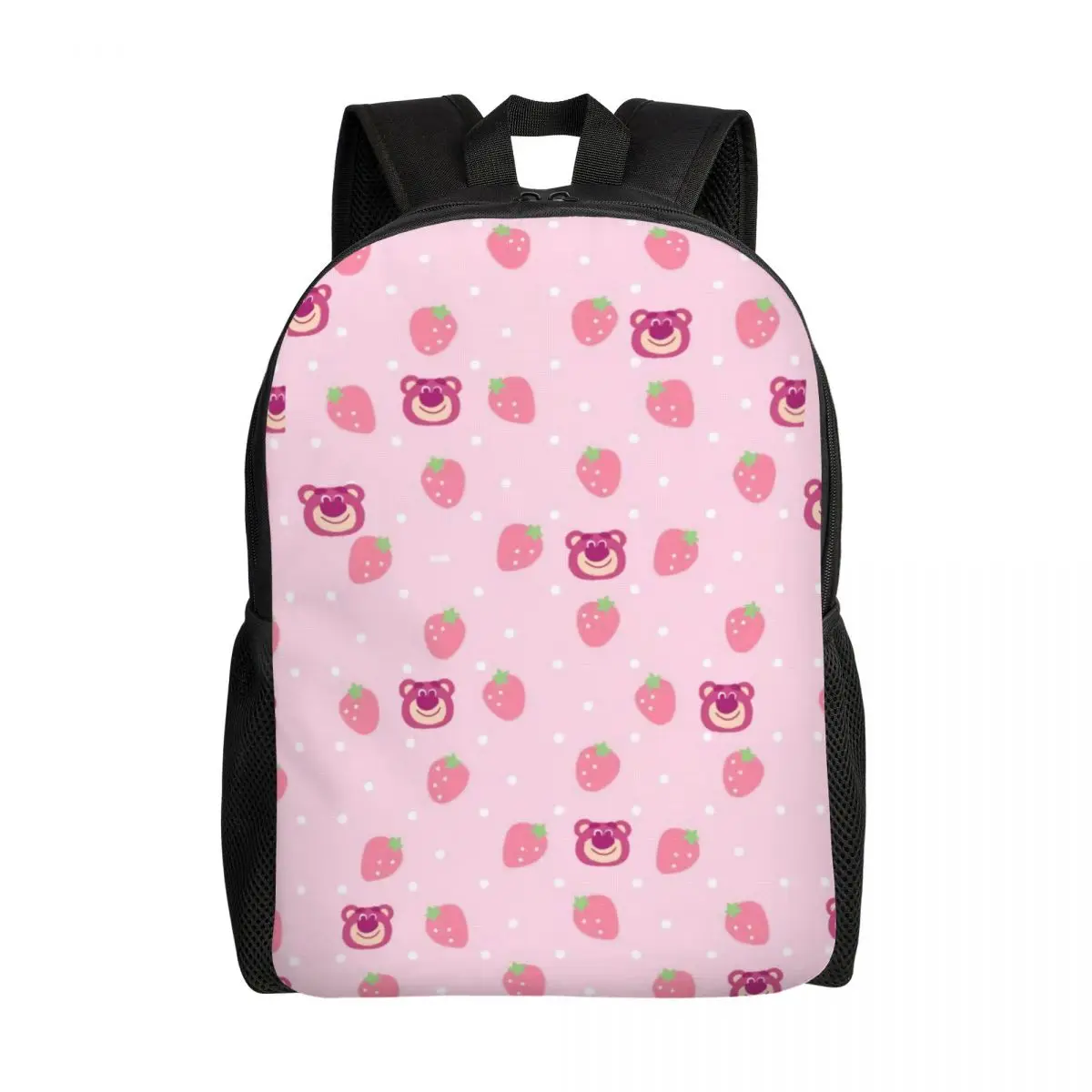 Mochila para laptop Lotus Huggin personalizada para homens e mulheres, padrão de urso, mochila básica para escola