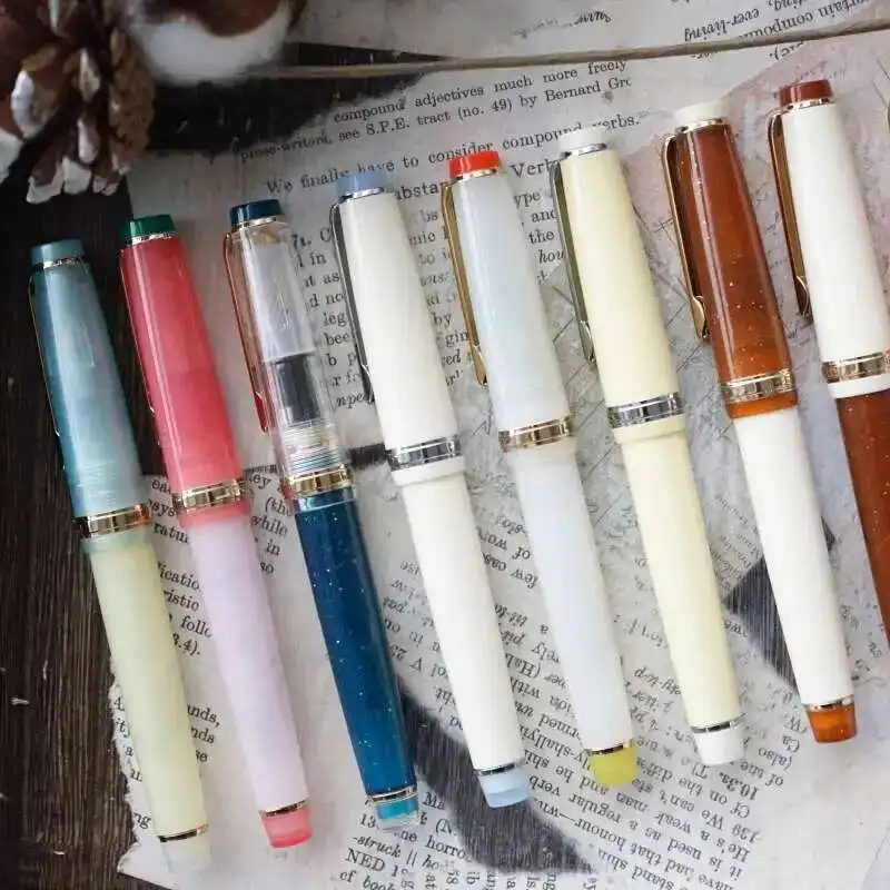 Jinhao 82, новый цвет, специальная полупрозрачная цветная перьевая ручка для практики каллиграфии, милая карманная ручка