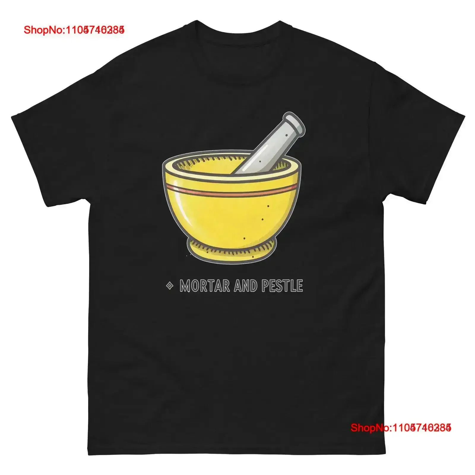 Mortar and Pestle Kitchen Home Cooking Culinary Utensil T Shirt vintage Washed streetwear designer clothes Breathable vintage