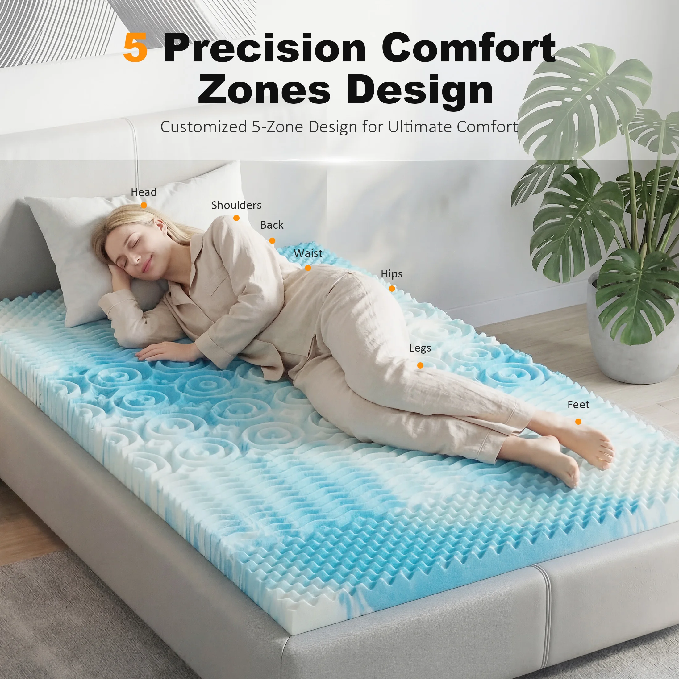 MCQ 2 Inch Memory Foam Matras - Memory Foam Topper recensie en prijs