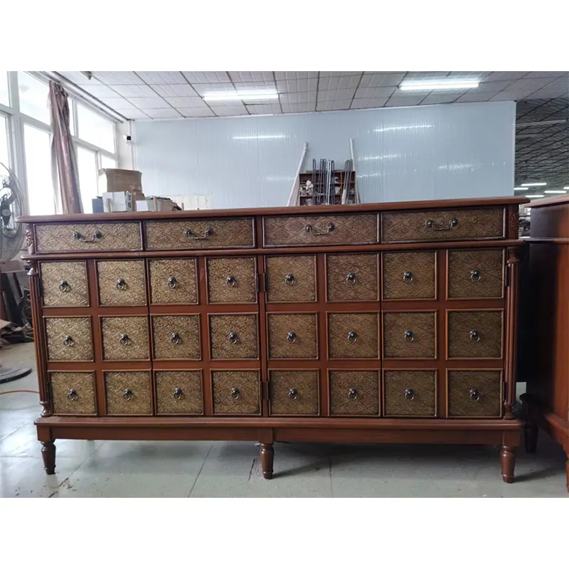 American shoe cabinet, multi-layer storage at the door of the home, modern and simple solid wood porch cabinet