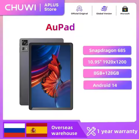 CHUWI AuPad Tablet 10.95&lsquo;&lsquo; 8GB DDR4 128GB ROM Snapdragon 685 Tablet PC FHD IPS 2K Display 1TB Expand Triple Cameras 4G LTE/GPS