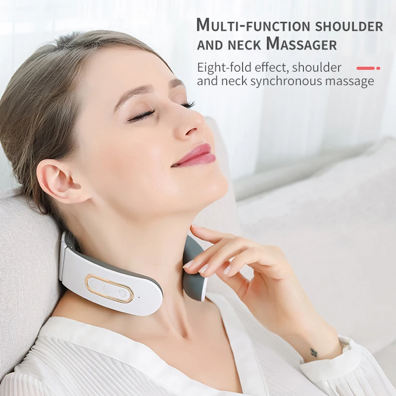 

Smart Massager Neck and Shoulder Pulse Massager Kneading Wireless Heat Cervical Vertebra Relax Shoulder Neck Massage Red White