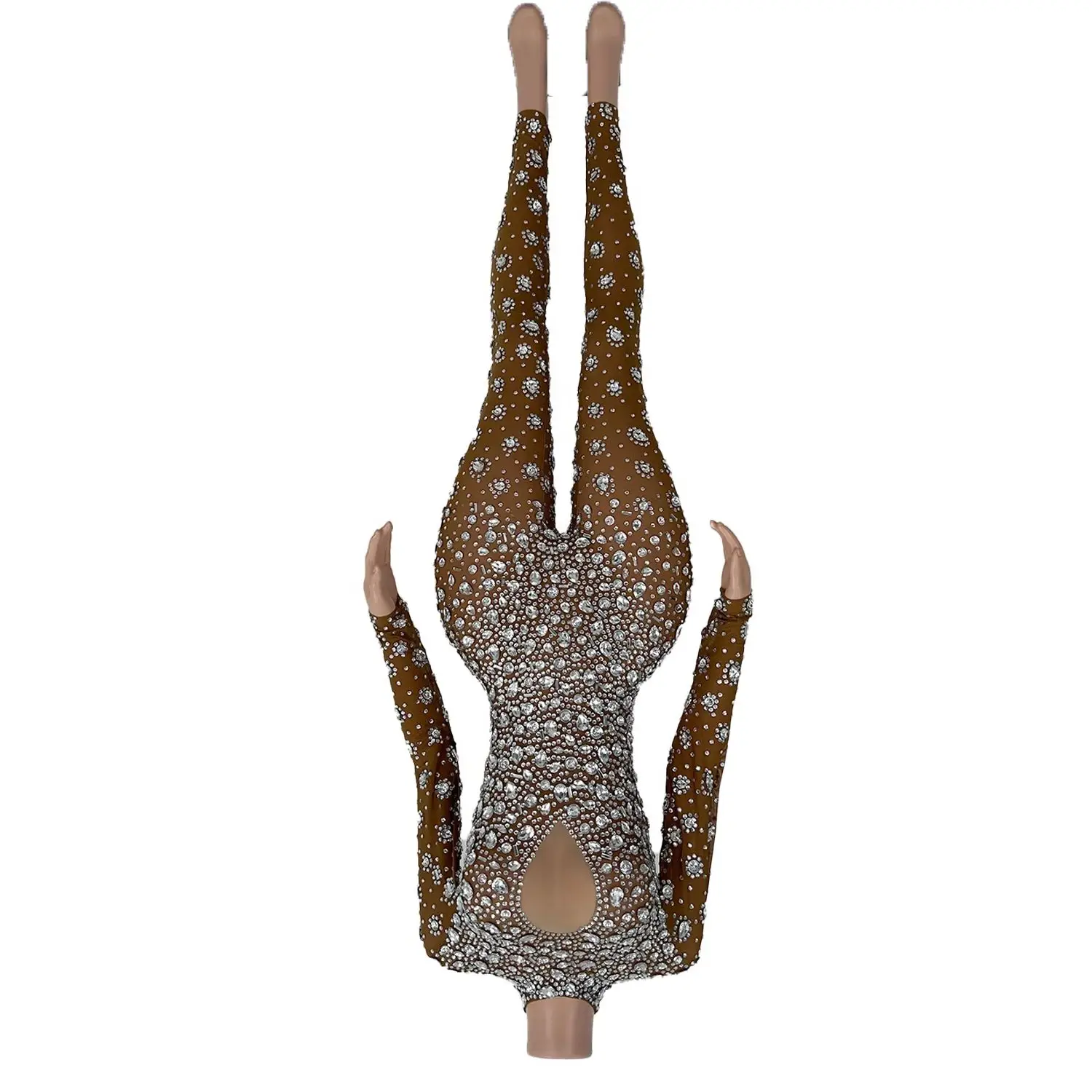 Ολόσωμη Φόρμα Rhinestone Crystal Γυναικεία