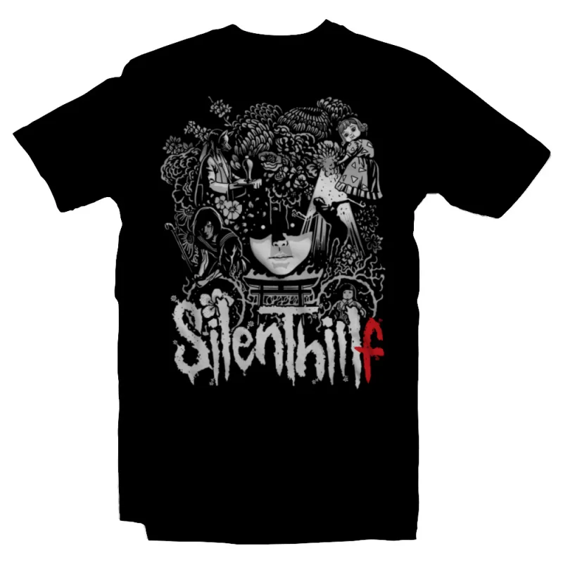 

0428 Silent Hill F Horror Graphic Tee Unisex Short Sleeve Gift t Shirt 100% cotton printed Clothes All size top S-6XL