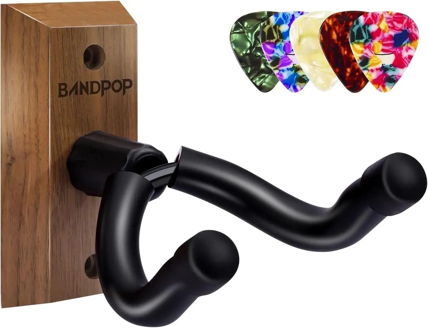 Soporte de pared universal para guitarra, gancho que ahorra espacio para guitarras eléctricas y acústicas con tornillos