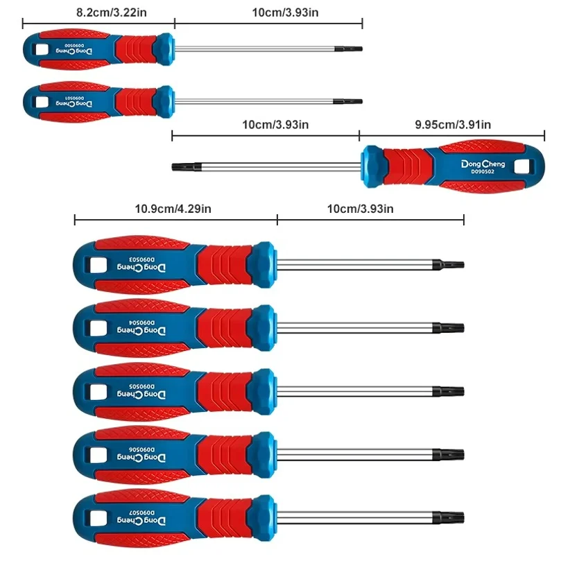 Torx Screwdriver Set T8 T10 T15 T20 T25 T27 T30 T40 CR-V Chrome Vanadium Magnetic Tip Anti Rust TPR Handle High Torque Star Tool