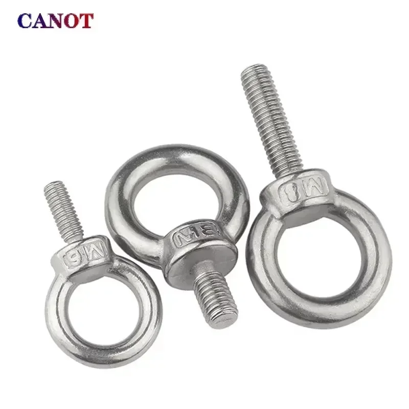 304 Stainless Steel Lifting Eye Nuts/ Screw Ring Eyebolt Ring Hooking Nut Screws M3 M4 M5 M6 M8 M10 M12