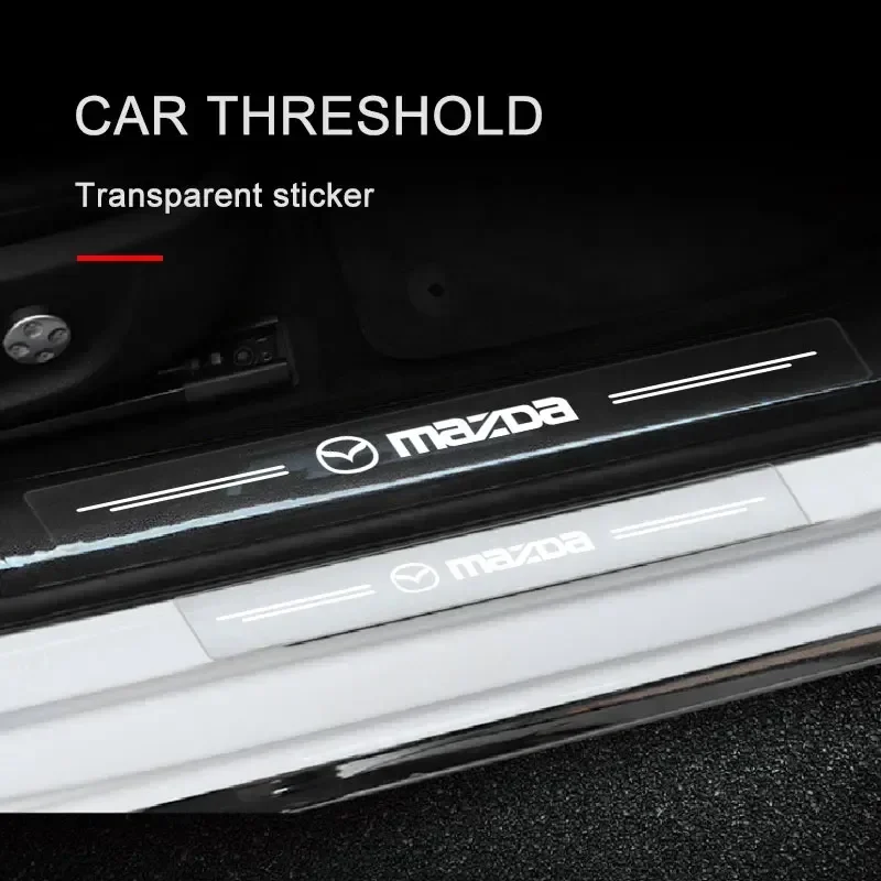 

4PCS Invisible Car Door Sill Scuff Plate Sticker for Mazda Speed MS RX8 RX7 MX5 BT50 BL BM GJ CX30 Car Accessories