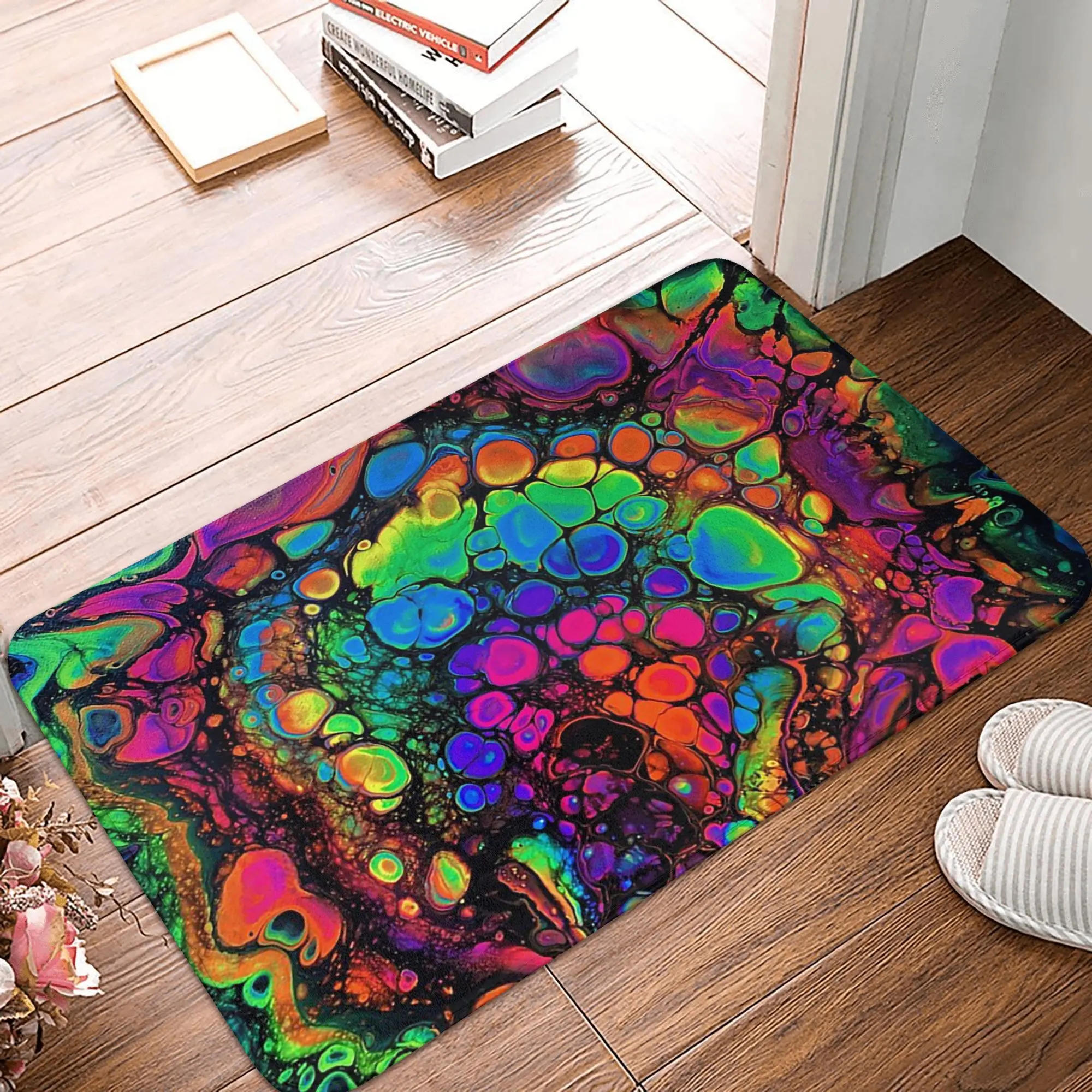 

Rainbow Explosion Non-slip Doormat Floor Mat Cushion Carpet Rug for Kitchen Entrance Home Bedroom Footpad Mats