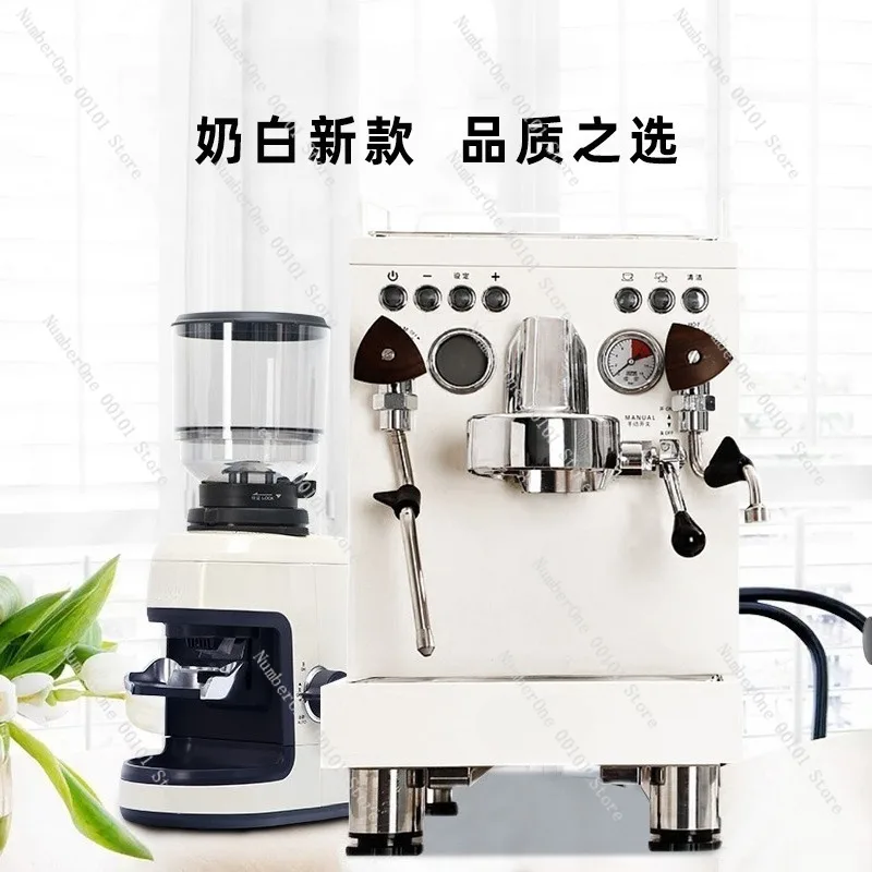 Coffee Machine Grinder Combo Semi Automatic Espresso Maker with Built in Bean Grinder Italian Coffee Machine Commercial Home Use