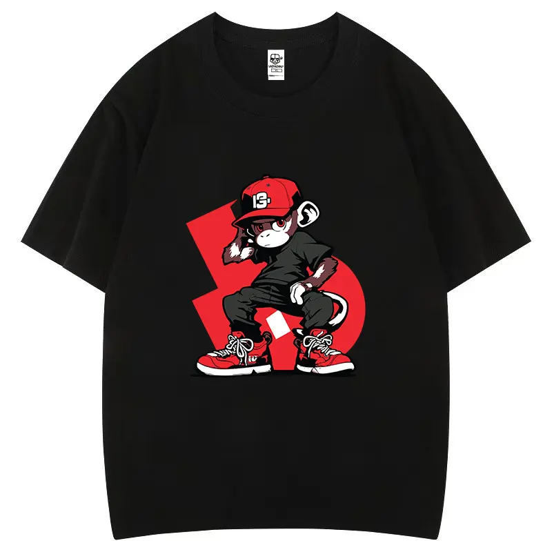 Ape Hiphop Character for Your Creative Design Cotton T Shirt Roupas Masculinas Cartoon Summer Pattern Novelty Lovely Popular Gym