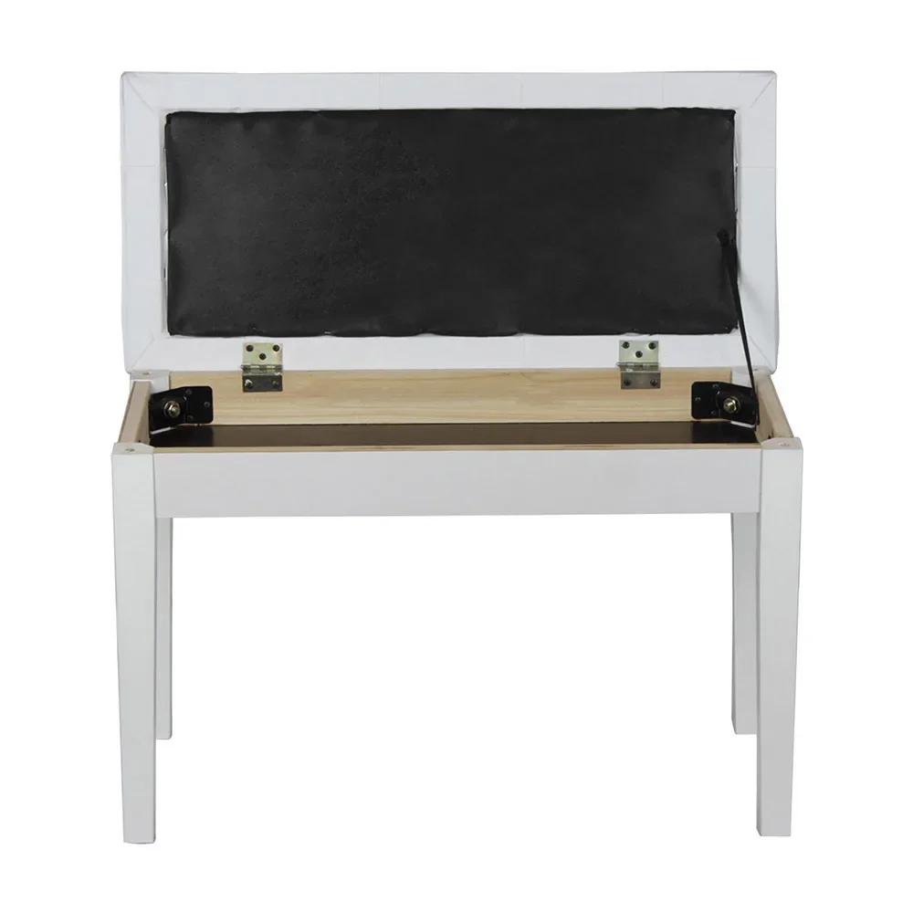 

Hooqu Hot Sales High Quality Wooden Piano Chair With Storage Space Thickened Soft Leather Cushion Piano Stool