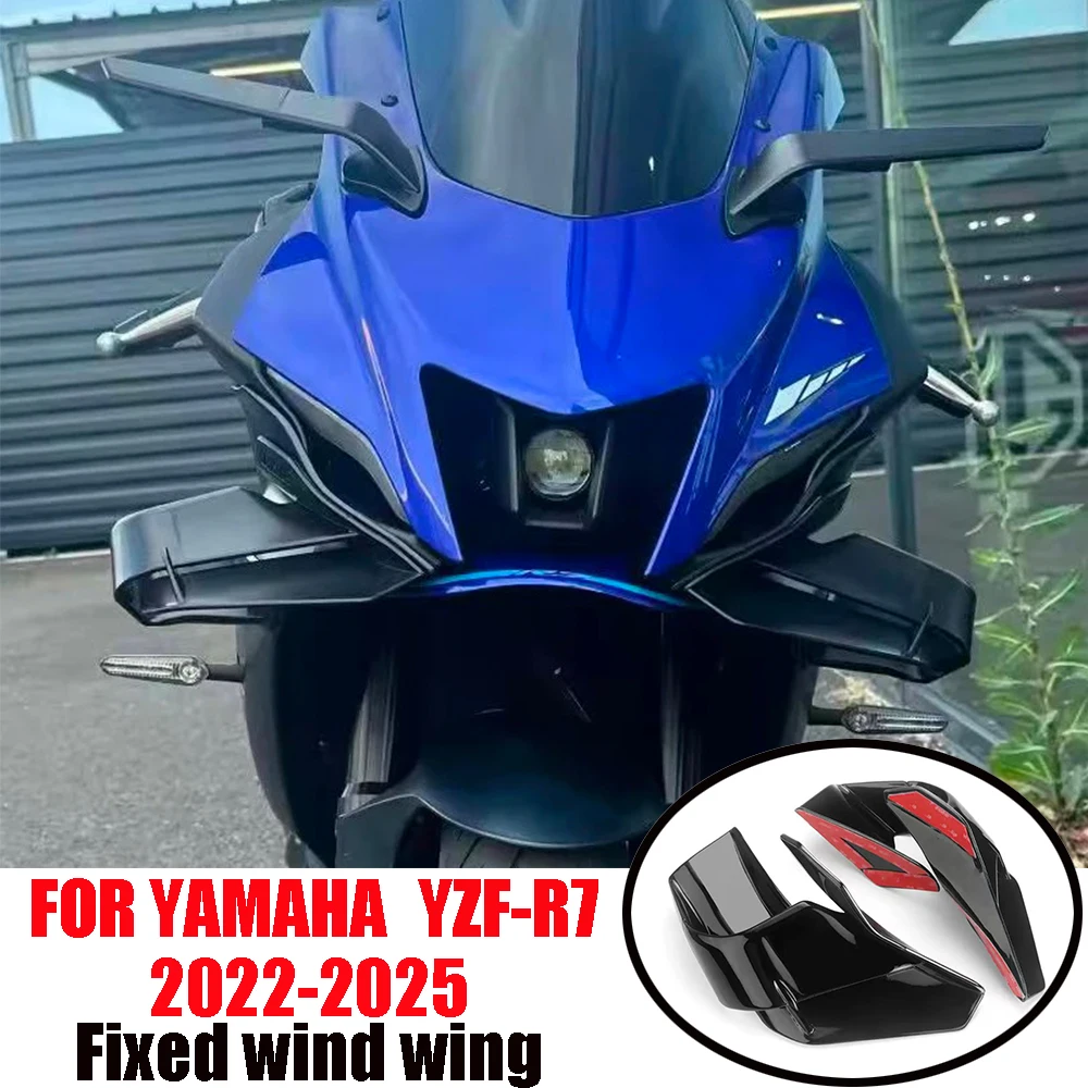 For YAMAHA YZF-R7 YZF R7 2021-2023 Front Fairing Winglets Aerodynamic Wing Cover Protection Guards Kit Cowl Fixed Wing