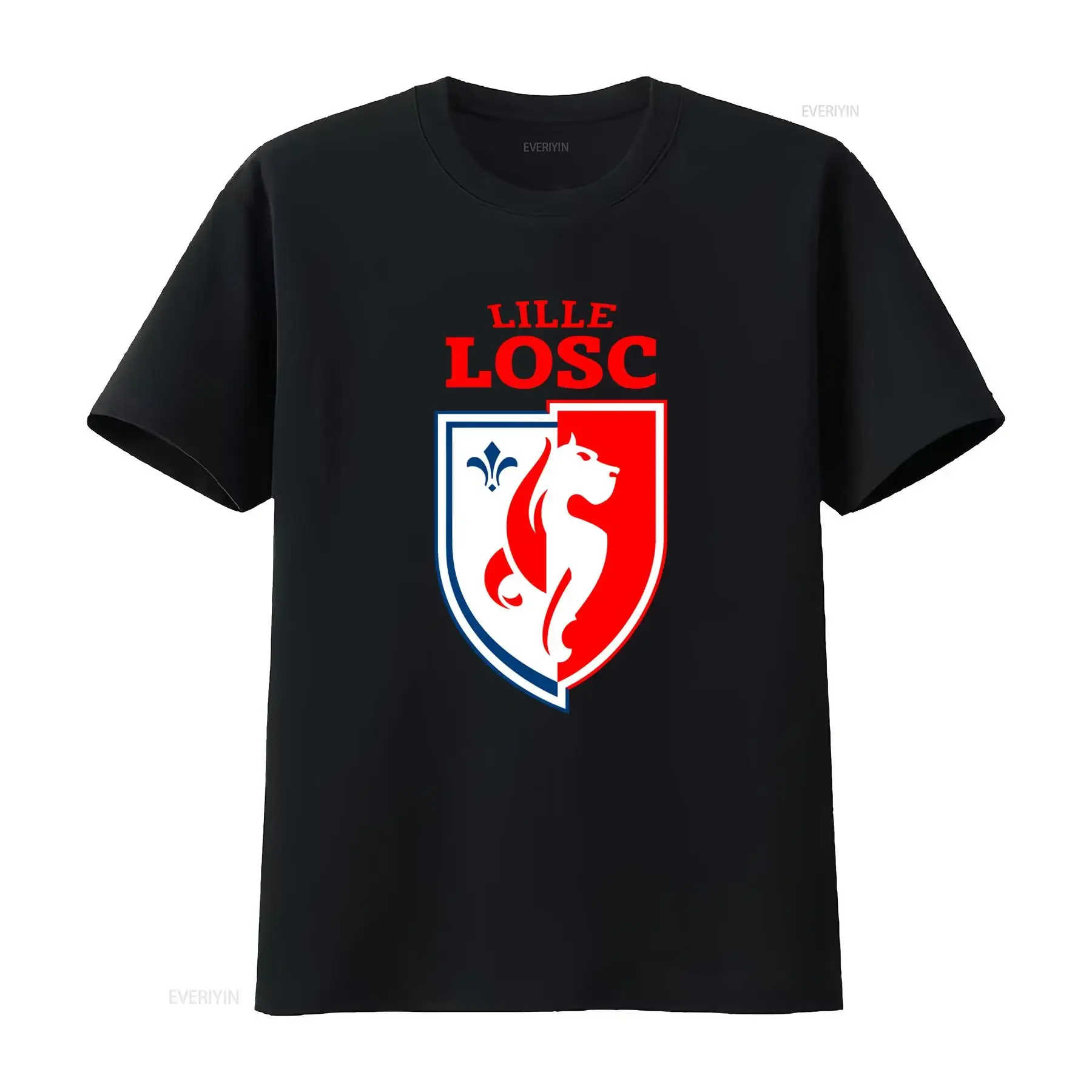 Lille LOSC Essential Active Men's T Shirt Logo Print Funny Design Sizes S to 5XL vintage Washed Unisex Breathable Versatile