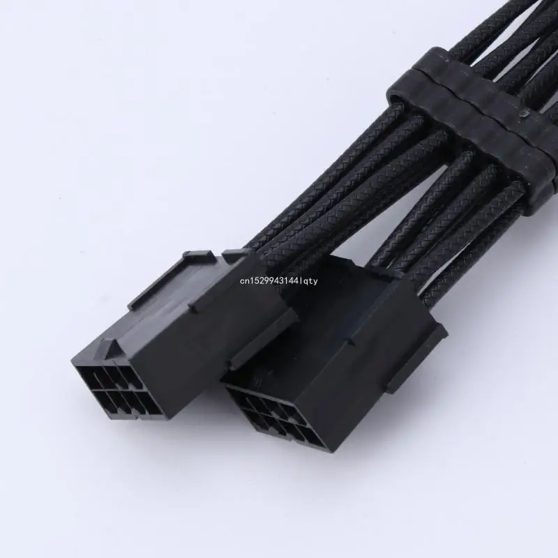 for RTX4000 Series 2x 8Pin Female to PCIE 5.0 12+4 16Pin Video Card Cable 12VHPWR PCIE 5.0 Straight/Elbow Head Cable Dropship