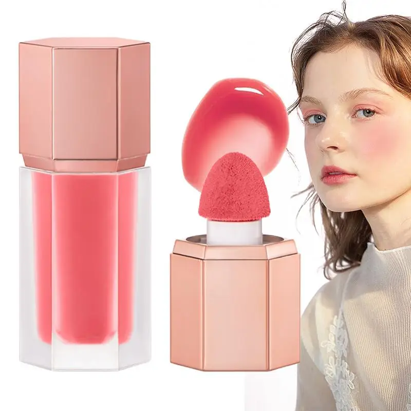 NEW Liquid Face Blush Natural Smooth Cheek Rouge Peach colored Blusher Long Lasting Waterproof Liquid Highlight Contour For Face