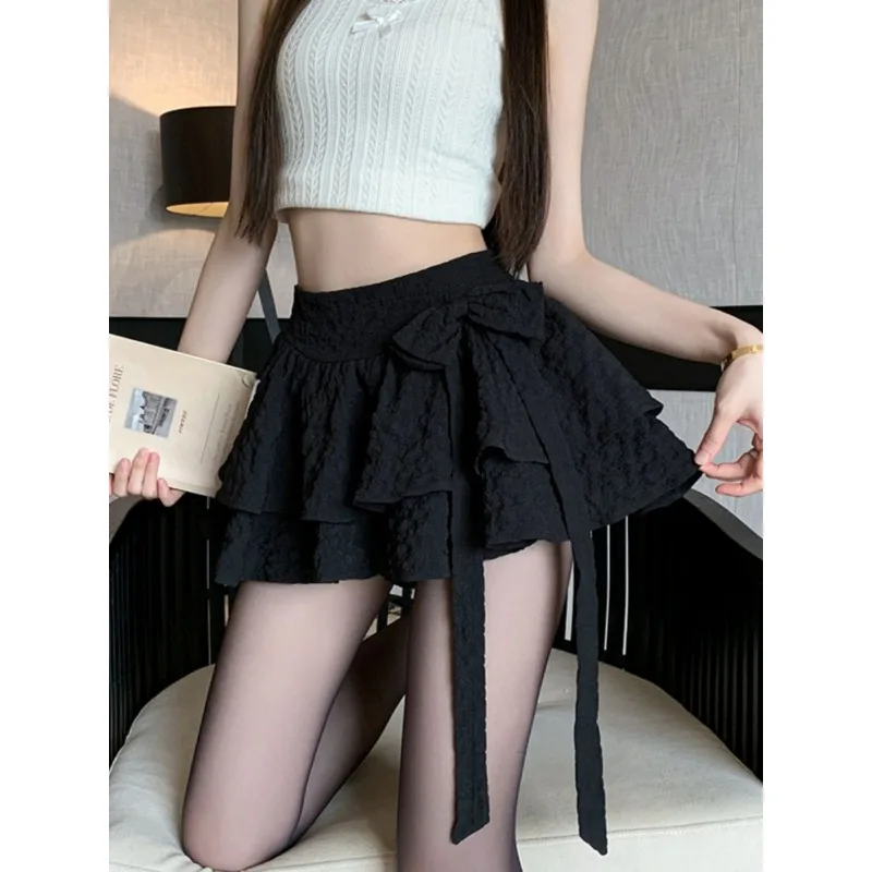 

Новая юбка на бретелях с высокой талией для весенних и летних бантов