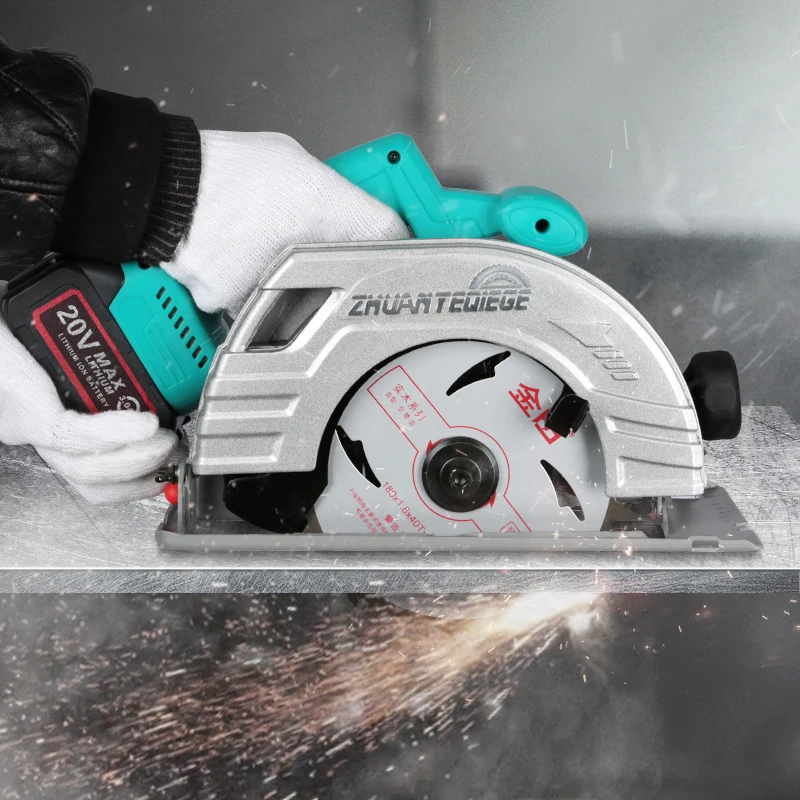 Wosai-serra circular elétrica sem escova, 20v, retirada de corte para madeira, lâmina de 7 polegadas