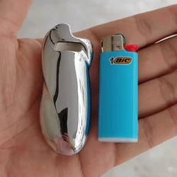 Shiny Zinc Alloy Chromed Metal Shell For Small Bic Lighter J5 J25 No Lighter