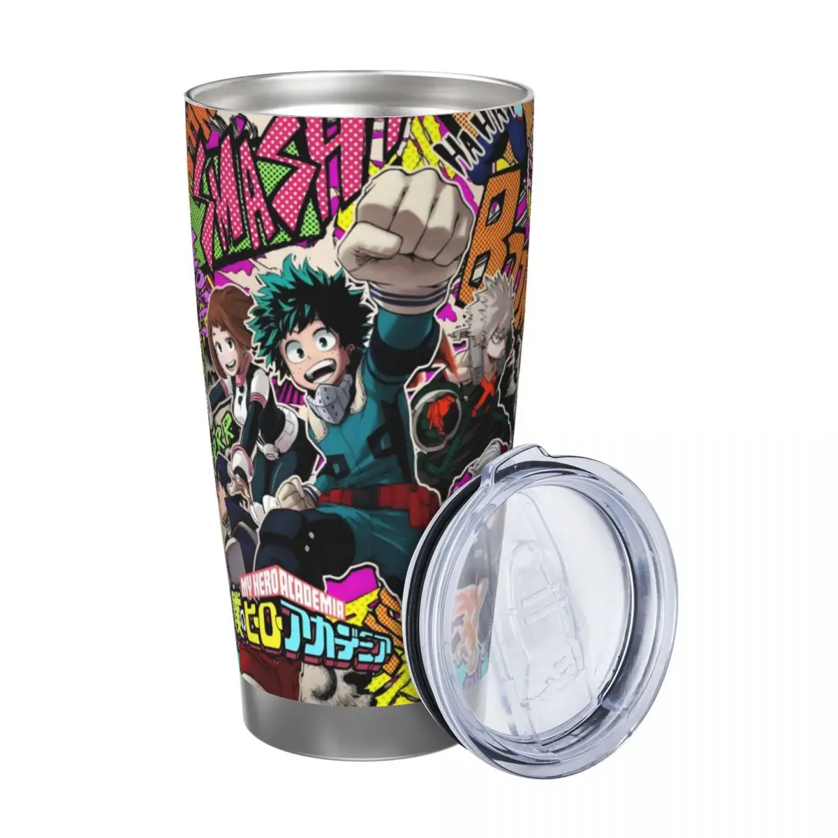 Anime My Hero Academia 20oz Stainless Steel Car Mug Straw Thermal Iced Travel Cup Vacuum Insulated Coffee Hot Cup