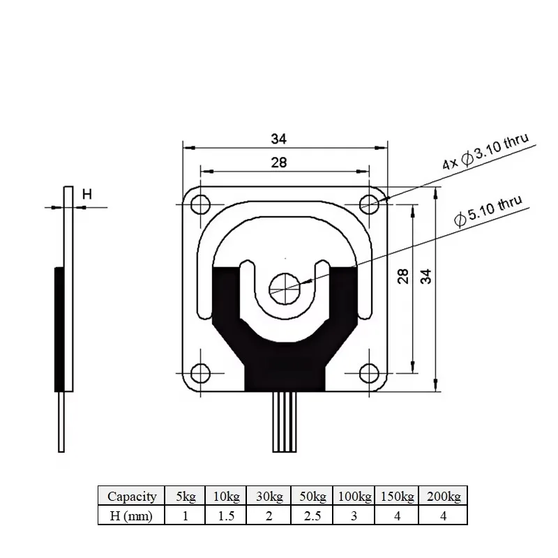 AM21A Miniature Load Cell High Precision Micro Weight Sensor 1Kg 2Kg 3Kg 5Kg 10Kg 20Kg Capacity Force Sensors & Load Cells view 5